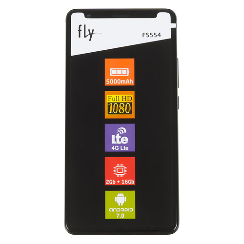 Смартфон FLY Power Plus FHD FS554, серый FLY