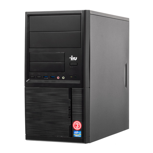 Компьютер IRU Office 313, Intel Core i3 7100, DDR4 4Гб, 120Гб(SSD), Intel HD Graphics 630, Free DOS, черный [1005811] IRU