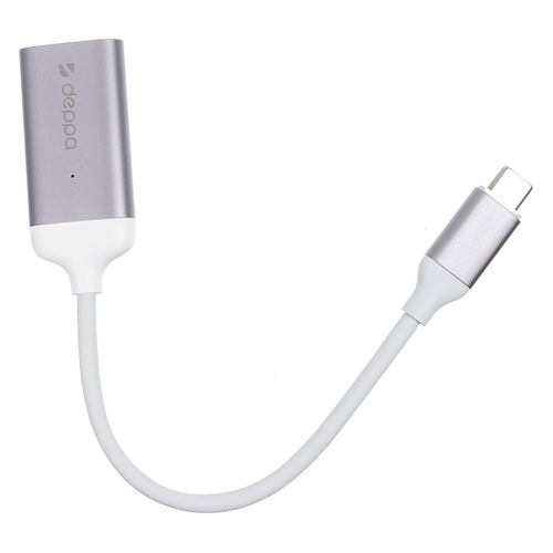 Адаптер DEPPA USB Type-C (m) - HDMI, 0.12м, белый [73120] DEPPA