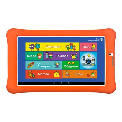 Детский планшет TURBO TurboKids 3G NEW 8Gb, Wi-Fi, 3G, Android 7.0, белый/оранжевый [рт00020453]