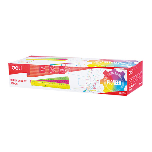 Упаковка линеек Deli EG00202, пластик, 20см, градуировка УФ чернила, ассорти флуорисцентный, европодвес 30 шт./кор., EG00202
Упаковка линеек Deli EG00202, пластик, 20см, градуировка УФ чернила, ассорти флуорисцентный, европодвес 30 шт./кор., EG00202