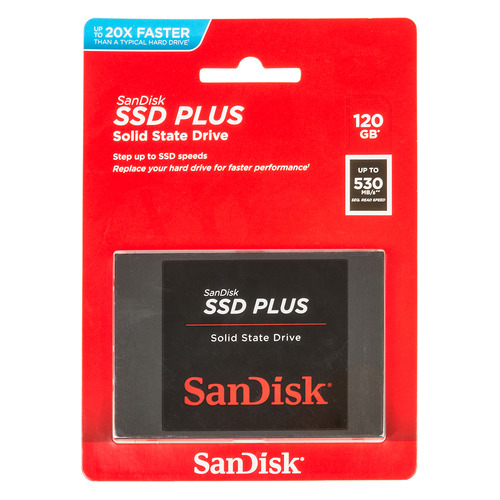 SSD накопитель Sandisk SSD PLUS SDSSDA-120G-G27 120ГБ, 2.5", SATA III, SDSSDA-120G-G27
SSD накопитель Sandisk SSD PLUS SDSSDA-120G-G27 120ГБ, 2.5", SATA III, SDSSDA-120G-G27