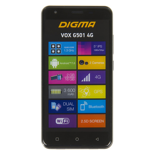 Смартфон DIGMA G501 4G VOX, серый