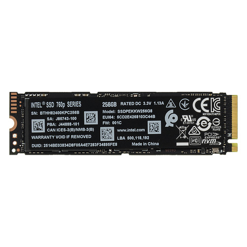 SSD накопитель INTEL 760p Series SSDPEKKW256G8XT 256ГБ, M.2 2280, PCI-E x4, NVMe, SSDPEKKW256G8XT
SSD накопитель INTEL 760p Series SSDPEKKW256G8XT 256ГБ, M.2 2280, PCI-E x4, NVMe, SSDPEKKW256G8XT