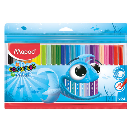 Фломастеры Maped COLORPEPS OCEAN 845722 супер-смываемые 24цв. заблокированный пишущий узел пакет с 12 шт./кор.
Фломастеры Maped COLORPEPS OCEAN 845722 супер-смываемые 24цв. заблокированный пишущий узел пакет с 12 шт./кор.