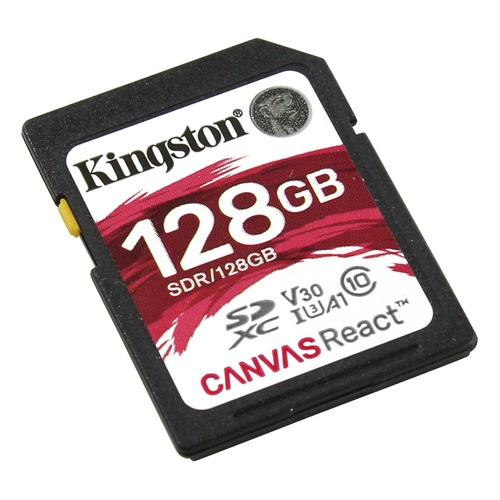 Карта памяти SDXC UHS-I U3 KINGSTON Canvas React 128 ГБ, 100 МБ/с, Class 10, SDR/128GB, 1 шт. цена Карта памяти SDXC UHS-I U3 KINGSTON Canvas React 128 ГБ, 100 МБ/с, Class 10, SDR/128GB, 1 шт. цены онлайн
