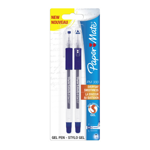 Ручка гелевая Paper Mate PM 300 (S0929310) 0.5мм синий блист.европод. (упак.:2шт) 12 шт./кор. ручка гелевая paper mate pm 300 s0929310 0 5мм синий блист европод упак 2шт 12 шт кор