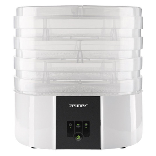 Сушилка для овощей и фруктов ZELMER ZFD2250W, белый, 4 поддона