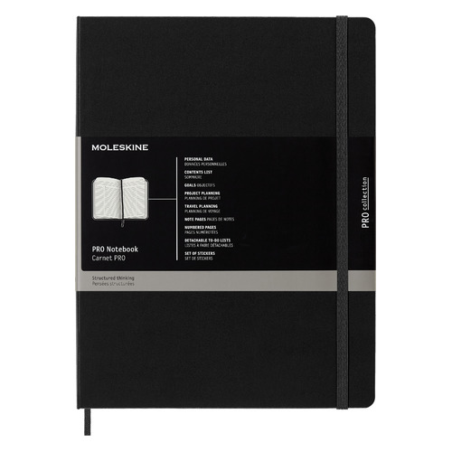Блокнот Moleskine PROFESSIONAL XLarge 190х250мм 192стр. твердая обложка черный 6 шт./кор. Блокнот Moleskine PROFESSIONAL XLarge 190х250мм 192стр. твердая обложка черный 6 шт./кор.