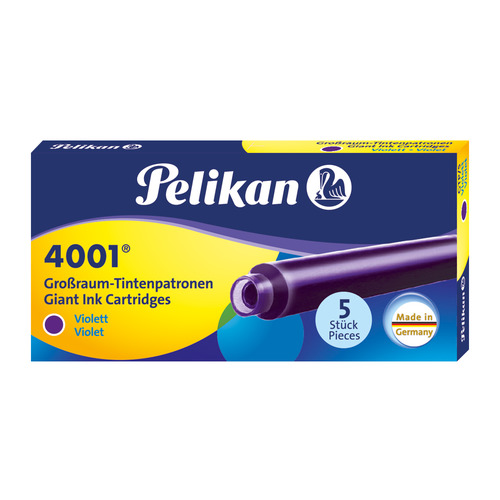 Картридж Pelikan Ink 4001 Giant GTP/5 (PL310664) фиолетовые чернила для ручек перьевых (5шт), GTP/5
Картридж Pelikan Ink 4001 Giant GTP/5 (PL310664) фиолетовые чернила для ручек перьевых (5шт), GTP/5