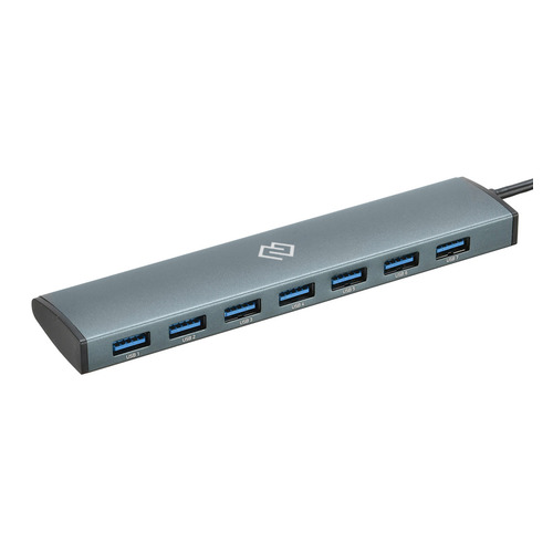 Хаб (разветвитель) DIGMA HUB-7U3.0-UC-G, серый