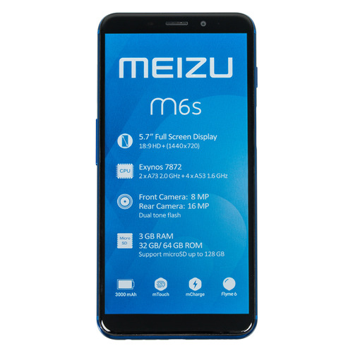 Смартфон MEIZU M6s 32Gb, M712H, синий
