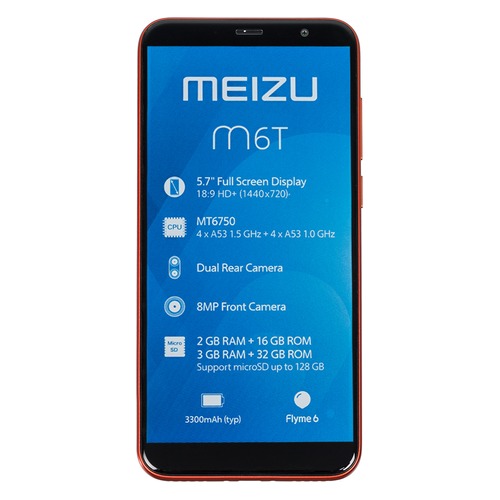 Смартфон MEIZU M6T 32Gb, красный