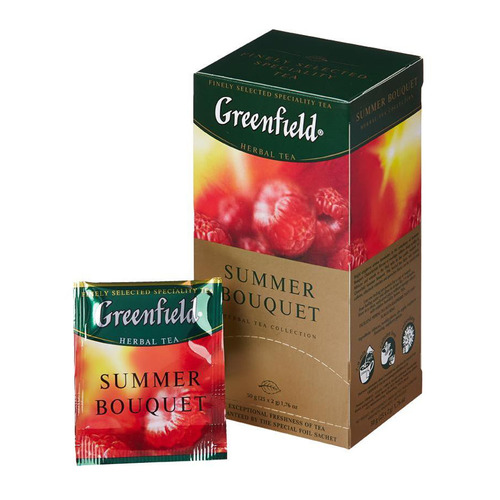 Чай Greenfield Summer Bouquet фруктовый малина 25пак. карт/уп. (0433-10) 10 шт./кор., Summer Bouquet
Чай Greenfield Summer Bouquet фруктовый малина 25пак. карт/уп. (0433-10) 10 шт./кор., Summer Bouquet