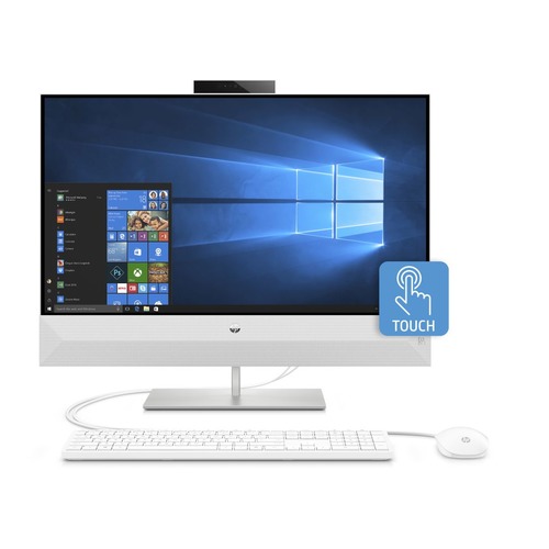 Моноблок HP Pavilion 27-xa0023ur, 27&quot;, Intel Core i7 8700T, 12Гб, 1000Гб, 128Гб SSD, NVIDIA GeForce GTX 1050 - 4096 Мб, Windows 10 Advanced, белый [4uh06ea]