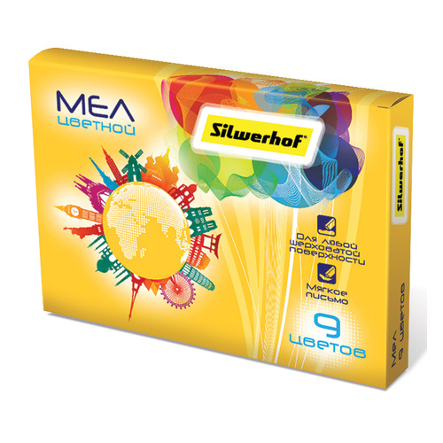 Упаковка мела цветного SILWERHOF Солнечная коллекция 882086-09, 9 цветов 20 шт./кор.
Упаковка мела цветного SILWERHOF Солнечная коллекция 882086-09, 9 цветов 20 шт./кор.