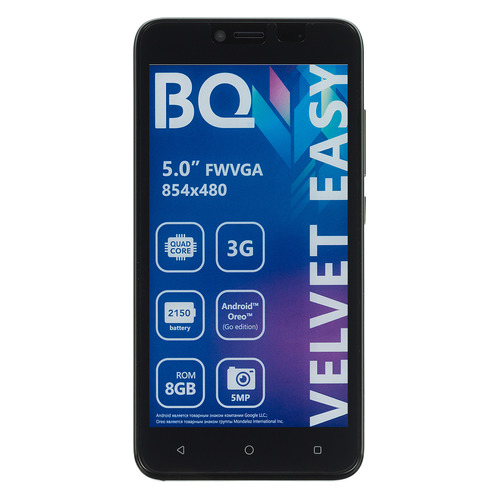 Смартфон BQ Velvet Easy 5000G, черный