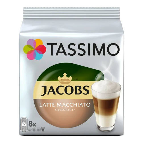 Кофе капсульный TASSIMO Jacobs Латте Макиато, капсулы, совместимые с кофемашинами TASSIMO®, 264грамм Кофе капсульный TASSIMO Jacobs Латте Макиато, капсулы, совместимые с кофемашинами TASSIMO®, 264грамм