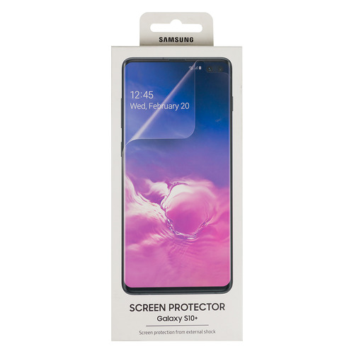 Защитная пленка для экрана SAMSUNG ET-FG975CTEGRU для Samsung Galaxy S10+, прозрачная, 2 шт Защитная пленка для экрана SAMSUNG ET-FG975CTEGRU для Samsung Galaxy S10+, прозрачная, 2 шт