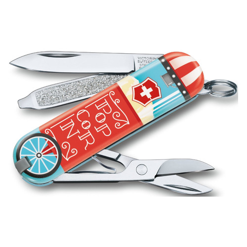 Складной нож VICTORINOX Classic LE2019 Let it Pop, 7 функций, 58мм, голубой / рисунок, Classic LE2019 Let it Pop
Складной нож VICTORINOX Classic LE2019 Let it Pop, 7 функций, 58мм, голубой / рисунок, Classic LE2019 Let it Pop