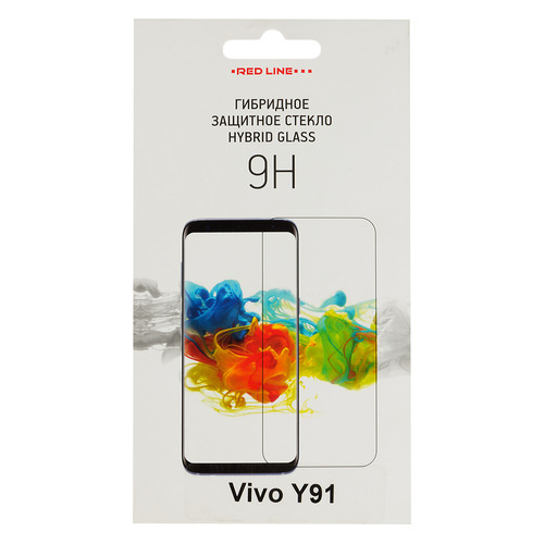 Защитное стекло для экрана REDLINE для Vivo Y91, гибридная, 1 шт [ут000018024]