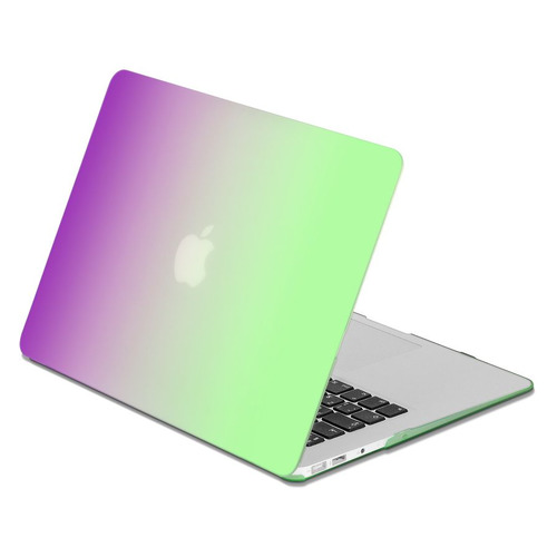 фото Накладка 13.3" df maccase-02, зеленый/фиолетовый, для macbook air retina (a1932) [df maccase-02 (purple+green)]
