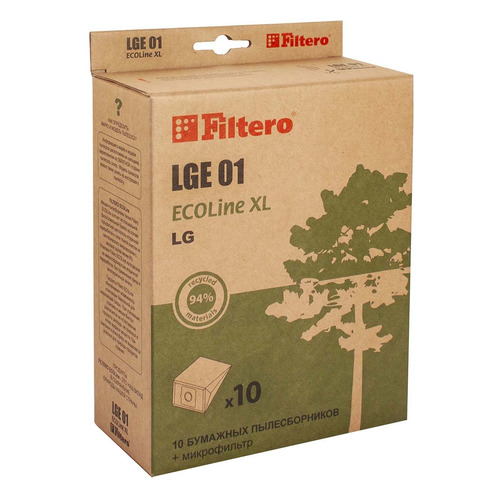 Пылесборники Filtero LGE 01 ECOLine XL, бумажные, 10 шт., подходит для CAMERON, CLATRONIC, EVGO, LG, POLAR, SCARLETT, LGE 01 ECOLine XL
Пылесборники Filtero LGE 01 ECOLine XL, бумажные, 10 шт., подходит для CAMERON, CLATRONIC, EVGO, LG, POLAR, SCARLETT, LGE 01 ECOLine XL