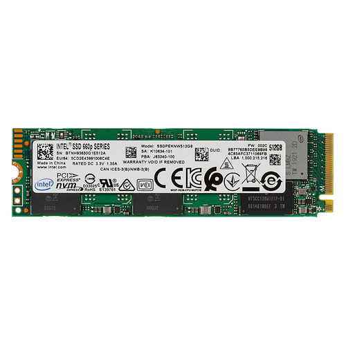 SSD накопитель Intel 660P SSDPEKNW512G8X1 512ГБ, M.2 2280, PCI-E x4, NVMe, SSDPEKNW512G8X1
SSD накопитель Intel 660P SSDPEKNW512G8X1 512ГБ, M.2 2280, PCI-E x4, NVMe, SSDPEKNW512G8X1