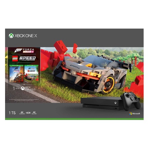 Игровая консоль MICROSOFT Xbox One X с 1ТБ памяти, играми: Forza Horizon 4, Lego DLC, CYV-00469, черный
Игровая консоль MICROSOFT Xbox One X с 1ТБ памяти, играми: Forza Horizon 4, Lego DLC, CYV-00469, черный