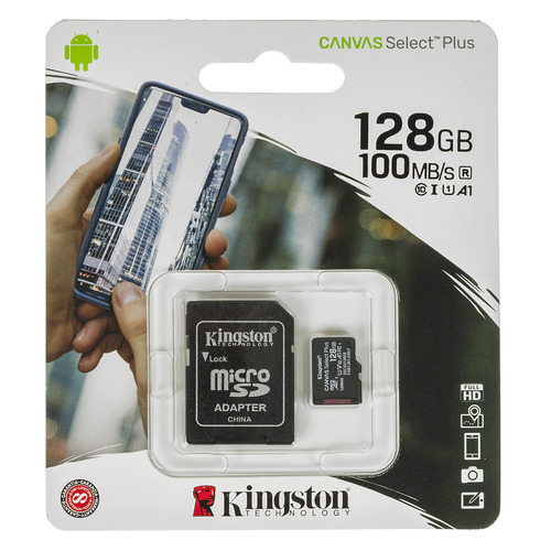 Карта памяти microSDXC UHS-I U1 Kingston CanvSelect Plus 128 ГБ, 100 МБ/с, Class 10, SDCS2/128GB, 1 шт., переходник SD, SDCS2/128GB
Карта памяти microSDXC UHS-I U1 Kingston CanvSelect Plus 128 ГБ, 100 МБ/с, Class 10, SDCS2/128GB, 1 шт., переходник SD, SDCS2/128GB