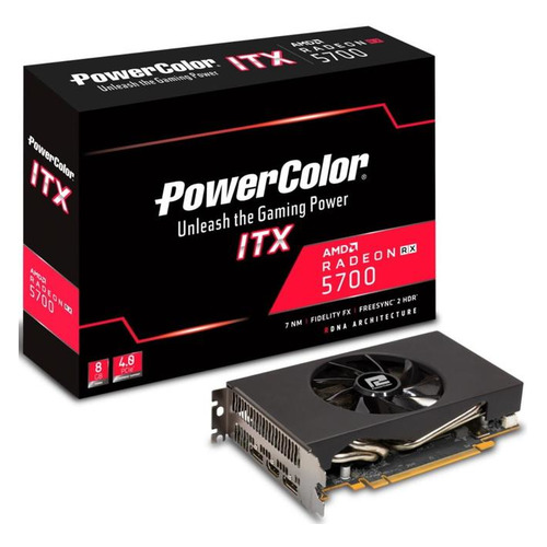 Видеокарта POWERCOLOR AMD Radeon RX 5700 , AXRX 5700 ITX 8GBD6-2DH, 8ГБ, GDDR6, Ret
Видеокарта POWERCOLOR AMD Radeon RX 5700 , AXRX 5700 ITX 8GBD6-2DH, 8ГБ, GDDR6, Ret