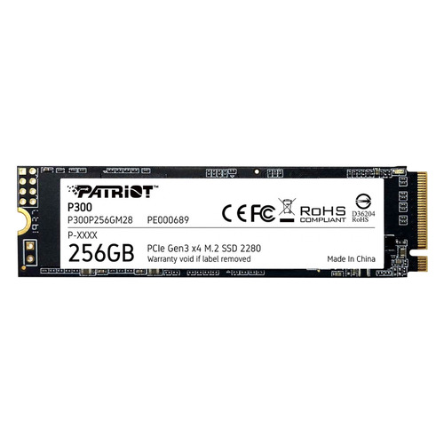 SSD накопитель Patriot P300 P300P256GM28 256ГБ, M.2 2280, PCI-E x4, NVMe, P300P256GM28
SSD накопитель Patriot P300 P300P256GM28 256ГБ, M.2 2280, PCI-E x4, NVMe, P300P256GM28