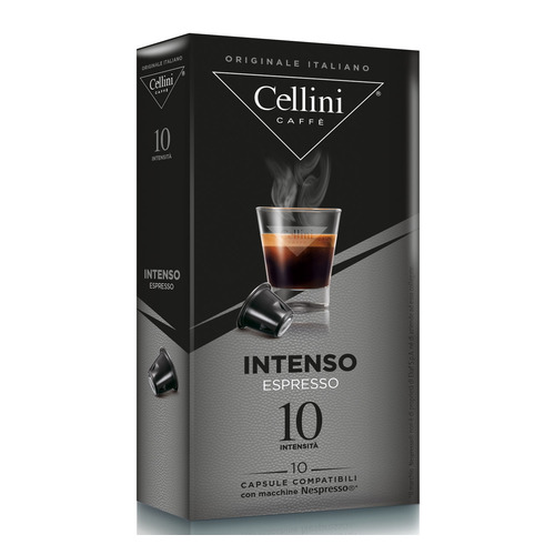 Кофе в капсулах CELLINI Intenso Espresso, капсулы, совместимые с кофемашинами NESPRESSO®, крепость 10, 10 шт, Intenso Espresso
Кофе в капсулах CELLINI Intenso Espresso, капсулы, совместимые с кофемашинами NESPRESSO®, крепость 10, 10 шт, Intenso Espresso