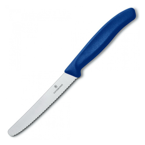 Нож кухонный Victorinox Swiss Classic (6.7832) стальной столовый лезв.110мм серрейт. заточка синий, Swiss Classic
Нож кухонный Victorinox Swiss Classic (6.7832) стальной столовый лезв.110мм серрейт. заточка синий, Swiss Classic