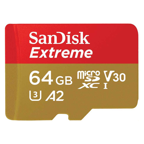 Карта памяти microSDXC UHS-I U3 SANDISK Extreme 64 ГБ, 160 МБ/с, Class 10, SDSQXA2-064G-GN6GN, 1 шт., SDSQXA2-064G-GN6GN
Карта памяти microSDXC UHS-I U3 SANDISK Extreme 64 ГБ, 160 МБ/с, Class 10, SDSQXA2-064G-GN6GN, 1 шт., SDSQXA2-064G-GN6GN
