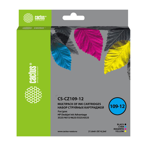 Картридж Cactus CS-CZ109-12, черный / голубой / желтый / пурпурный / CS-CZ109-12, CS-CZ109-12
Картридж Cactus CS-CZ109-12, черный / голубой / желтый / пурпурный / CS-CZ109-12, CS-CZ109-12