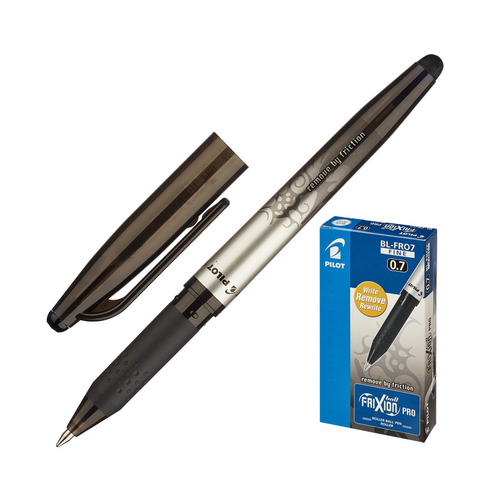 Ручка гелев. Pilot Frixion Pro BL-FRO-7-B черный d=0.35мм черные 1стерж. стреловидный пиш. наконечни 12 шт./кор., BL-FRO-7-B
Ручка гелев. Pilot Frixion Pro BL-FRO-7-B черный d=0.35мм черные 1стерж. стреловидный пиш. наконечни 12 шт./кор., BL-FRO-7-B
