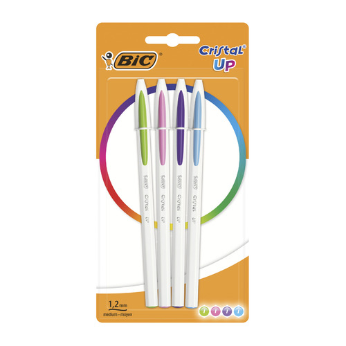 Набор ручек шариков. Bic Cristal Up Fun (949870) ассорти d=0.35мм блистер (4шт) 20 шт./кор., Cristal Up Fun
Набор ручек шариков. Bic Cristal Up Fun (949870) ассорти d=0.35мм блистер (4шт) 20 шт./кор., Cristal Up Fun