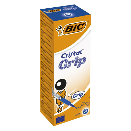 Ручка шариков. Bic Cristal Grip (889985) прозрачный d=0.32мм кор.карт. 20 шт./кор., Cristal Grip
Ручка шариков. Bic Cristal Grip (889985) прозрачный d=0.32мм кор.карт. 20 шт./кор., Cristal Grip