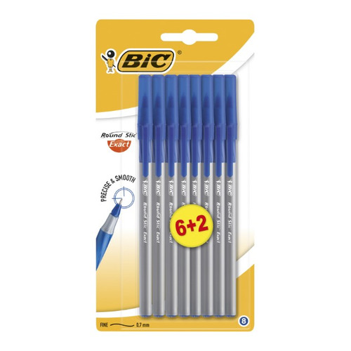 Набор ручек шариков. Bic Round Stic Exact (932862) d=0.28мм блистер (8шт) 1стерж. резин. манжета 20 шт./кор., Round Stic Exact
Набор ручек шариков. Bic Round Stic Exact (932862) d=0.28мм блистер (8шт) 1стерж. резин. манжета 20 шт./кор., Round Stic Exact