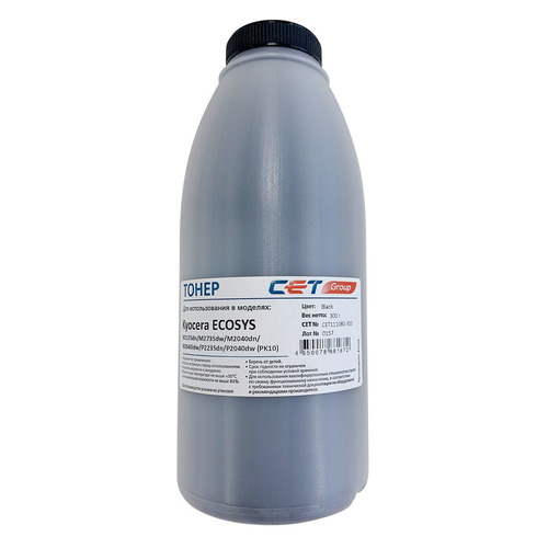 Тонер CET PK10, для M2135dn/M2735dw/M2040dn/M2640idw/P2235dn/P2040dw, черный, 300грамм, бутылка, PK10
Тонер CET PK10, для M2135dn/M2735dw/M2040dn/M2640idw/P2235dn/P2040dw, черный, 300грамм, бутылка, PK10