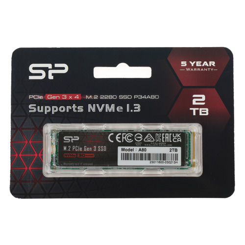 SSD накопитель SILICON POWER M-Series SP002TBP34A80M28 2ТБ, M.2 2280, PCI-E x4, NVMe, SP002TBP34A80M28
SSD накопитель SILICON POWER M-Series SP002TBP34A80M28 2ТБ, M.2 2280, PCI-E x4, NVMe, SP002TBP34A80M28