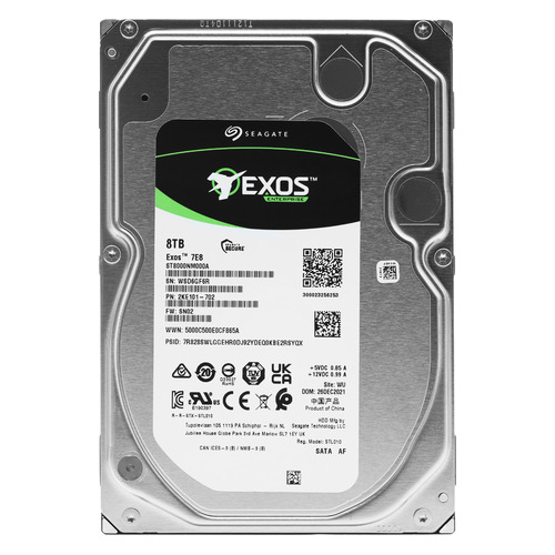 Жесткий диск Seagate Exos 7E8 ST8000NM000A, 8ТБ, HDD, SATA III, 3.5", ST8000NM000A
Жесткий диск Seagate Exos 7E8 ST8000NM000A, 8ТБ, HDD, SATA III, 3.5", ST8000NM000A