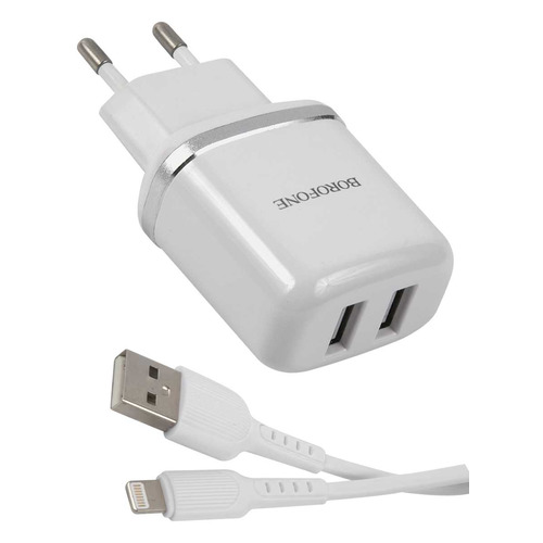 Сетевое зарядное устройство Borofone BA25A Outstanding, 2xUSB, 8-pin Lightning (Apple), 2.4A, белый, Borofone BA25A Outstanding
Сетевое зарядное устройство Borofone BA25A Outstanding, 2xUSB, 8-pin Lightning (Apple), 2.4A, белый, Borofone BA25A Outstanding