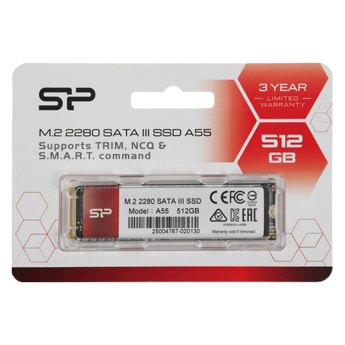 SSD накопитель Silicon Power A55 SP512GBSS3A55M28 512ГБ, M.2 2280, SATA III, SP512GBSS3A55M28
SSD накопитель Silicon Power A55 SP512GBSS3A55M28 512ГБ, M.2 2280, SATA III, SP512GBSS3A55M28