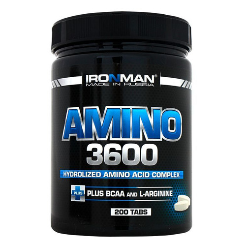 Аминокислотный комплекс IRONMAN Amino 3600, таблетки, 200шт, без вкуса, Amino 3600
Аминокислотный комплекс IRONMAN Amino 3600, таблетки, 200шт, без вкуса, Amino 3600