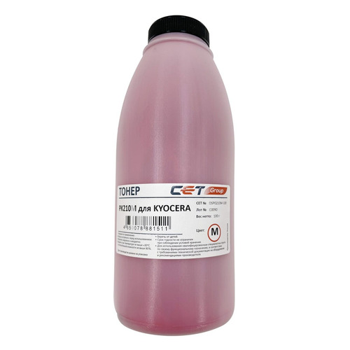 Тонер CET PK210, для Kyocera Ecosys P6230cdn/6235cdn/7040cdn, пурпурный, 100грамм, бутылка, PK210
Тонер CET PK210, для Kyocera Ecosys P6230cdn/6235cdn/7040cdn, пурпурный, 100грамм, бутылка, PK210