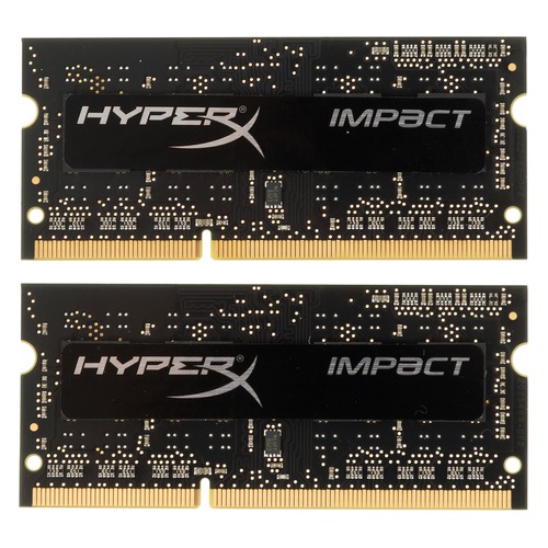 Модуль памяти KINGSTON HyperX Impact HX316LS9IBK2/8 DDR3L - 2x 4Гб 1600, SO-DIMM, Ret