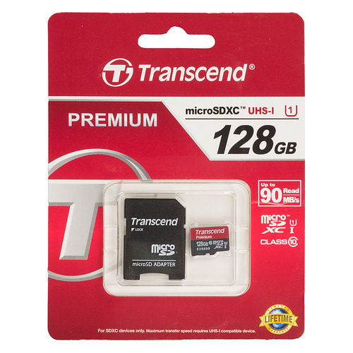 Карта памяти microSDXC UHS-I U1 TRANSCEND Premium 128 ГБ, 60 МБ/с, Class 10, TS128GUSDU1, 1 шт., переходник SD цена Карта памяти microSDXC UHS-I U1 TRANSCEND Premium 128 ГБ, 60 МБ/с, Class 10, TS128GUSDU1, 1 шт., переходник SD цены онлайн