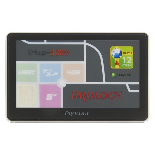GPS навигатор PROLOGY iMAP-5800, 5&quot;, авто, 4Гб, Navitel, черный
